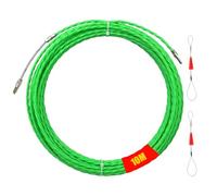 Tire Fil électriques, 10 m Aiguille Passe Cable, 4 mm Diamètre Tire Fils Electricien en Polyester Kit Rétractable, Spirale Rétractable Fil de Traction avec Ressort de Guidage, pour la Pose de Câbles