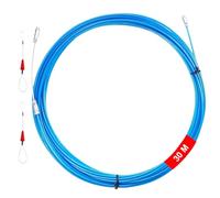 Tire Fil électriques, 30 m Polyester Tire Câble, 3,6 mm Diamètre Tire Câble Spirale Tire Câble, Tire Fil à Bande de Poisson avec 2 Ressorts de Guidage, Convient pour Fibre Optique, Chantiers