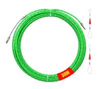Tire Fil électriques, 30m Aiguille Electricien, 4mm DiamètreTire fil à Bande de Poisson, Spirale rétractable Fil de Traction, Spiralé Flexible Aiguille avec Ressort de Guidage, pour la Pose de Câbles