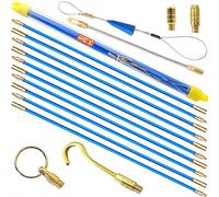 Tire fil électriques 33cm x 10 pièces Jeu de baguettes fibre de verre, Kit rétractable d’installation pour Cable en Boîtier Plastique