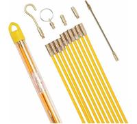 Tire fil électriques - OKZ - Kit rétractable 33 cm - Baguettes fibre de verre - Boîtier plastique - Pack 10