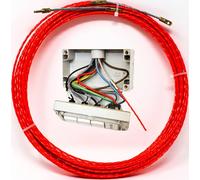 Tire fil électriques, sonde tire-fils professionnelle 100 % polyester à âme unique 15 mètres Ø 3 mm, ressort d'électricien définitif pour les systèmes saturés et les tuyaux avec des coudes serrés