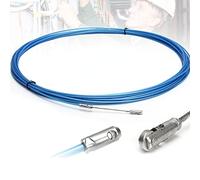 Tire Fils Electrique,Fish Tape,Extracteur CâBle Ruban Poisson,3mm Ruban adhésif pour électricien Conduit Canalisation Câbles Outils Roue Poussée pour Installation de Câblage,Cable Puller (25M,Blue)