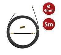 Tire fils noir en nylon Ø4mm, 5m, à tête fixe TECNID - VELAMP - SYB4-005