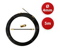 Tire fils noir en nylon Ø4mm, 5m, à tête interchangeable TECNID - VELAMP - SYN4-005