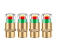 Tire Gauge Caps - Valve Stem for Air Check | with Pressure Monitor Feature, Easy Installation Accessory, Sensor Indicator Tool, Compact Car Cap Set for Vehicle