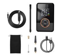 Tire Inflator - Portable 130 PSI Air Pump, LED Digital Display, Fast Inflation Tool for Car Bike Auto Truck Road Outdoor Balloon Ball, Automotive Compressor, 4.8x2.95x1.97 inches
