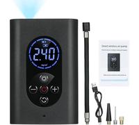 Tire Inflator Portable Air Compressor Electric Air Pump with Pressure Gauge LED Light 4000mAh USB Rechargeable Power Bank Auto Shut Off for Car Bike Balls and Other Inflatab