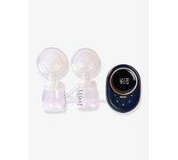 BÉABA, Tire lait electrique Double, Utilisation Semi Allongée, 3 Modes, 9 Niveaux, Silencieux, Grande Contenance 180mL, Veilleuse, Minuterie, Fonction Mémoire, 6 séances, Charge USB C, Night blue