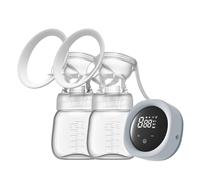 Tire Lait Electrique, collecte du lait maternel, Anti-reflux, avec écran tactile LED, 3 Modes et 9 Niveaux, Silencieux et Ultra-Léger, Portable, Sans BPA (light blue, 21mm)