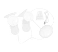 Tire-lait Électrique Double Blanc en Pp à Réglage Multi-niveaux | Fonction Silencieuse, Pompage sans Douleur, pour Nouvelles Mères, Collecteur de Lait Maternel, sans Batterie