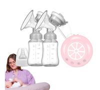 Tire-lait électrique double,Tire-lait électrique double - Pompes d'extraction rechargeables avec 2 bouteilles de lait - Modes multiples, tire-lait à faible bruit pour les nouvelles mères et les mamans
