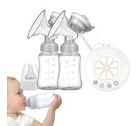 Tire-lait électrique - Extracteurs de lait maternel rechargeable avec 2 biberons, plusieurs modes, tire-lait à faible bruit pour les nouvelles mères, les mamans post-partum