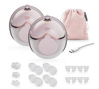 Tire-lait Électrique Kinderkraft Mamaflow Double Portable Double 2 Coupelles 9 Intensités Batterie 180 Min Usb-c Rose TU