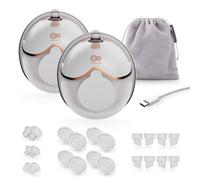 Tire-lait Électrique Kinderkraft Mamaflow Double Portable Double 2 Coupelles 9 Intensités Batterie 180 Min Usb-c Doré TU