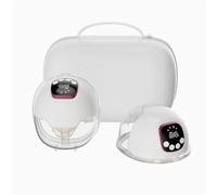 Tire-lait Électrique M5 Portatif et Indossable - Double Tire-lait Mains Libres avec Flange à Double Joint, 3 Modes & 9 Niveaux de Succion, Silencieux et Rechargeable USB - Lot de 2 pour Allaitement