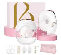 Tire Lait Electrique Main Libre Double K8, Ultra-Fin et Hands-Free, 3 Modes 8 Niveaux, tire-lait Portable et Super Silencieux pour un Tirage Discret(Blanc 2PCS)