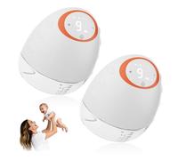 Tire-lait électrique mains libres, 2pcs tire-lait portables avec 4 modes et 9 niveaux, extracteur de lait rechargeable avec écran LED, 20 minutes arrêt automatique, capacité de 2 x 120 ml