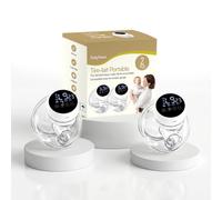 Tire-Lait Électrique Mains Libres Portable BabyHaven, Double Pompage, 3 Modes, 12 Intensités, Silencieux, Anti-Fuite, Sans BPA, Brides 17/19/21/24 mm - Lot de 2