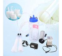 Tire-Lait Électrique Pompes Milker, 2L Portable Electric Milking Machine with Pulse Controller 100-250V à Traire avec Bouteille de Lait Équipement pour Bétail Laitier Vache Moutons Chèvre Pompe Impu