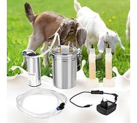 Tire-Lait Électrique Pompes Milker Électrique 110-240V Machine à Traire avec 2L Bouteille de Lait Équipement pour Bétail Laitier Vache Moutons Chèvre Lait Portable Pompes à Vide Électrique(Sheep )