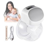 Tire-lait électrique portable mains libres avec écran LED, 2 modes, 9 ventouses, faible bruit, bride en silicone de 24 mm, capacité de stockage de 180 ml pour l'allaitement