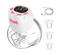 Tire-lait électrique portable mains libres pour allaitement, 3 modes, 9 niveaux d'aspiration, faible bruit, capacité de stockage de 150 ml, avec adaptateurs d'entonnoir à bride de 19 mm/21 mm/24 mm