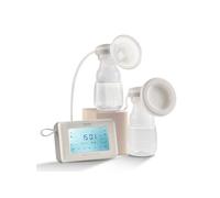 VEVOR Tire-lait Électrique Simple/Double Réglable Tire-laits 4 Modes 9/15 Niveaux Pompe à Piston Alternatif Anti-reflux Aspiration 300 mmHg Brides de Poitrine 18/22 mm pour Voyage Maison Allaitement