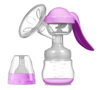 Tire-lait Manuel en Silicone Sans BPA 150 ml, Pompe à Main Aspiration Réglable, Recueil Lait Portable Allaitement Maternité, Idéal Accessoire Voyage Sac à Langer-(Le rose)