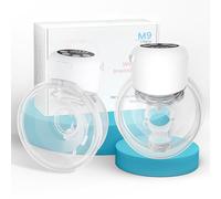 Tire-lait portable M9, double tire-lait électrique mains libres avec 4 modes, 9 niveaux et écran LCD, idéal pour un pompage confortable et silencieux au travail ou à la maison (lot de 2)