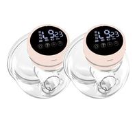 Tire-laits portables, lot de 2 - Mains libres, 3 modes et 12 niveaux, silencieux avec affichage LED, réservoir de recueil