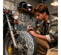 Tire Markers | Erasable Weatherproof Non-Fading Quick Dry Tyre Drawing Marker | Rubber Wood Drawing Pen | for Motorcycle, Bikes, Bicycles, Metal, Glass