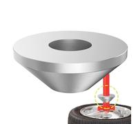 Tire Mount Adapter - Wheel Balancer Tool for Passenger Vehicles | Aluminum Alloy with Polished Black Silver Style, Fits Hub Openings to 111.76mm, Billet Design, Smooth Installation, Garage Equipment