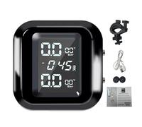 Tire Pressure Monitor System - Affichage de l'écran LCD étanche, données de pressions en temps réel | Chargement magnétique - Systèmes de moto RV, jauge d'alarme de température pour les pneus pré