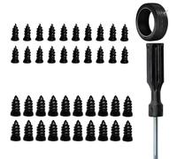 Tire Repair Screws, Tire Repair Rubber Nail with 2 Sizes and Screwdriver Fast Self-Service Tire Repair Tools for Car Motorcycle Truck Tractor Tire (20+20,Black)