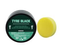 Tire Shine - 120 g de revêtement noir, produit d'entretien des roues, brillance des pneus de voiture, pâte humide pour pansement, nettoyant et brillance pour camions