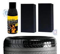 Tire Shine, High Gloss Long Lasting Protective Restorer With Sponge, Tire Shine Polishing Spray For Car Trucks Vehicles Motorcycles RVs Tires Blackening Detailing Protection Automotive Care Use