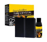 Tire Shine - High Gloss Tire Restorer Long Lasting | Protective Coating-Sponge Applicator Included UV Protection Deep Black Finish for Cars, Trucks, Motorcycles, Vehicles or Detailing Use