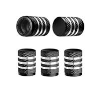 Tire Valve Stem Cap Cover - (5 Pack) Tire Air Caps Metal with Plastic Liner Corrosion Resistant Leak-Proof for Car Truck Motorcycle SUV and Bike