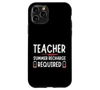 Tired Last day School Summer Recharge Required Teacher Coque pour iPhone 11 Pro
