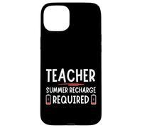Tired Last day School Summer Recharge Required Teacher Coque pour iPhone 15 Plus