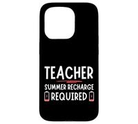Tired Last day School Summer Recharge Required Teacher Coque pour iPhone 15 Pro
