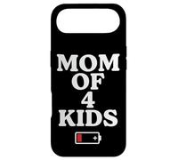 Tired Mom of 4 Kids Mother of Four Children Low Battery Coque pour iPhone Air