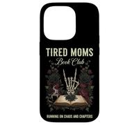 Tired Moms Book Club Gothic Rose Squelette Main Café Mother Coque pour iPhone 14 Pro