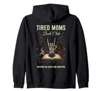 Tired Moms Book Club Gothic Rose Squelette Main Café Mother Sweat à Capuche