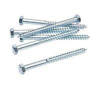 Tirefond LENNIE - Zingué blanc - Ø12x90 - boite de 50 - TIR1209002B