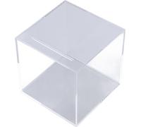 tirelire 12cm Acrylique Clair Anti-poussière Cube Tirelire Stockage Economiseur d'Argent
