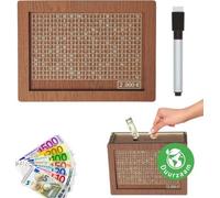 Tirelire adulte | Tirelire écologique | Tirelires | Economiser avec sens | Jouets | En bois | Jusqu'à 2000 | Réutilisable | Garçon & Fille | Un must pour les grands épargnants !