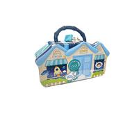 Tirelire amusante en métal avec cadenas et clé, grande taille pour garçons et filles (tirelire maison bleue cadenas)