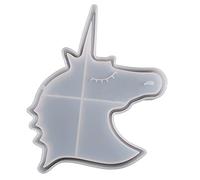 Tirelire anti-adhésive en forme de licorne - Boîte de rangement pour pièces de monnaie - En silicone et résine - Outil de bricolage pour la fabrication de décorations de la maison - Boîte de rangement